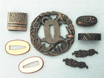 

Set Alloy Tsuba Guard For Japanese Samurai Sword Katana Fitting Accessories
