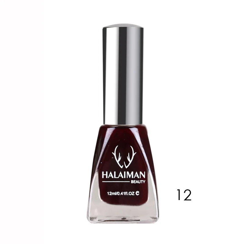New Bright Oily Nail Polish Unpeelable Nail Polish Long Lasting Waterproof Nail Art 17 Colors Optional Nail Polish KK - Цвет: 12