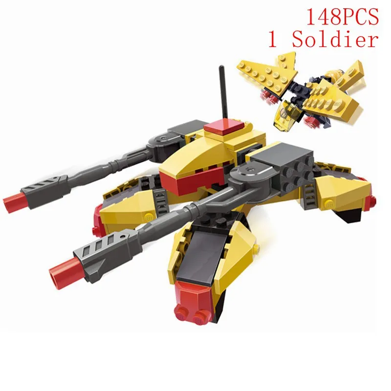 

Legoing Military Earth Boader The Fighter Attack 148PCS Bricks Building Blocks Toys for Children Assemble Fit for Legoing Robot