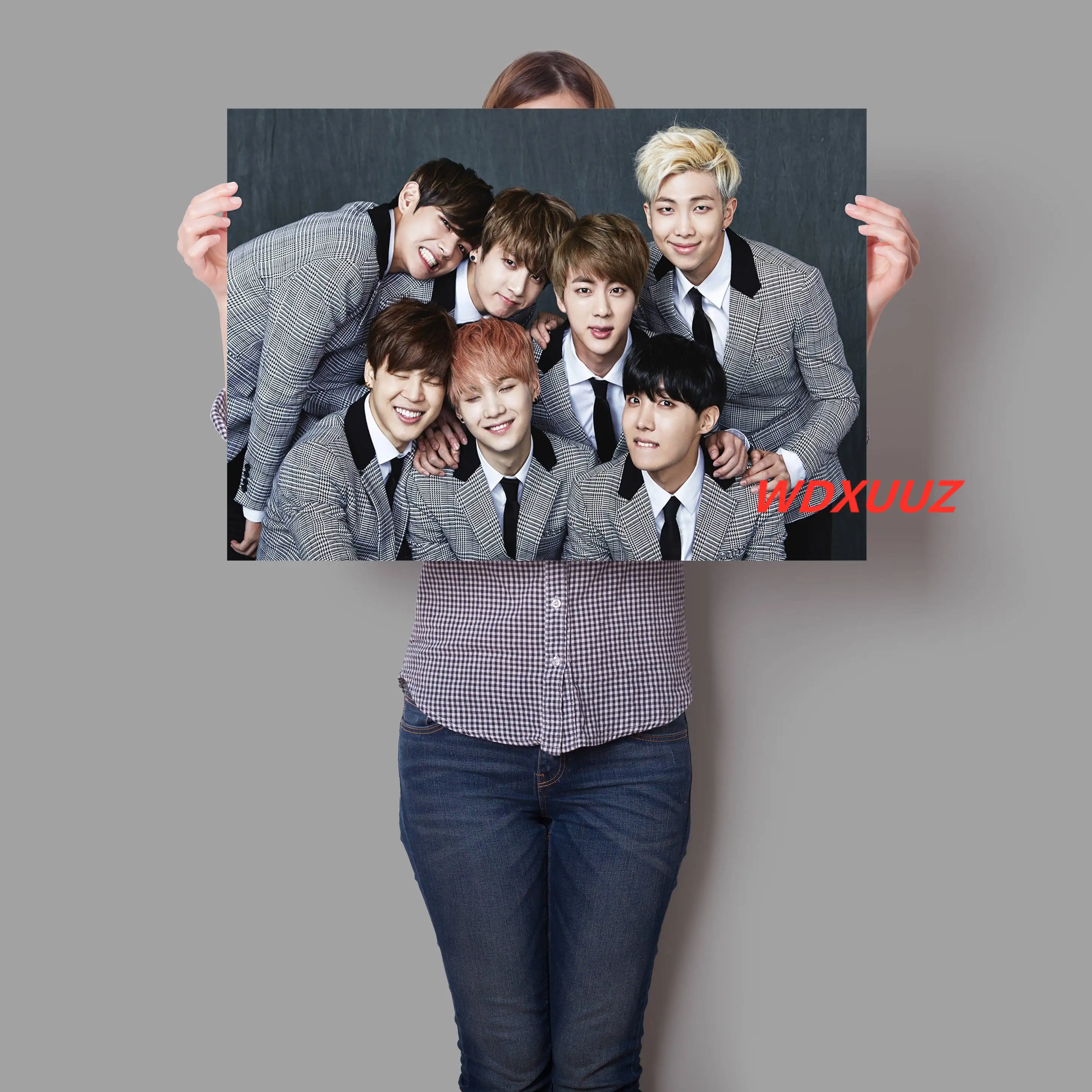 9 Популярная Корейская мужская Группа bangtan мальчики жизнь фото искусство фото украшение дома плакат Высокое качество домашний Декор без рамки o823 - Цвет: 9