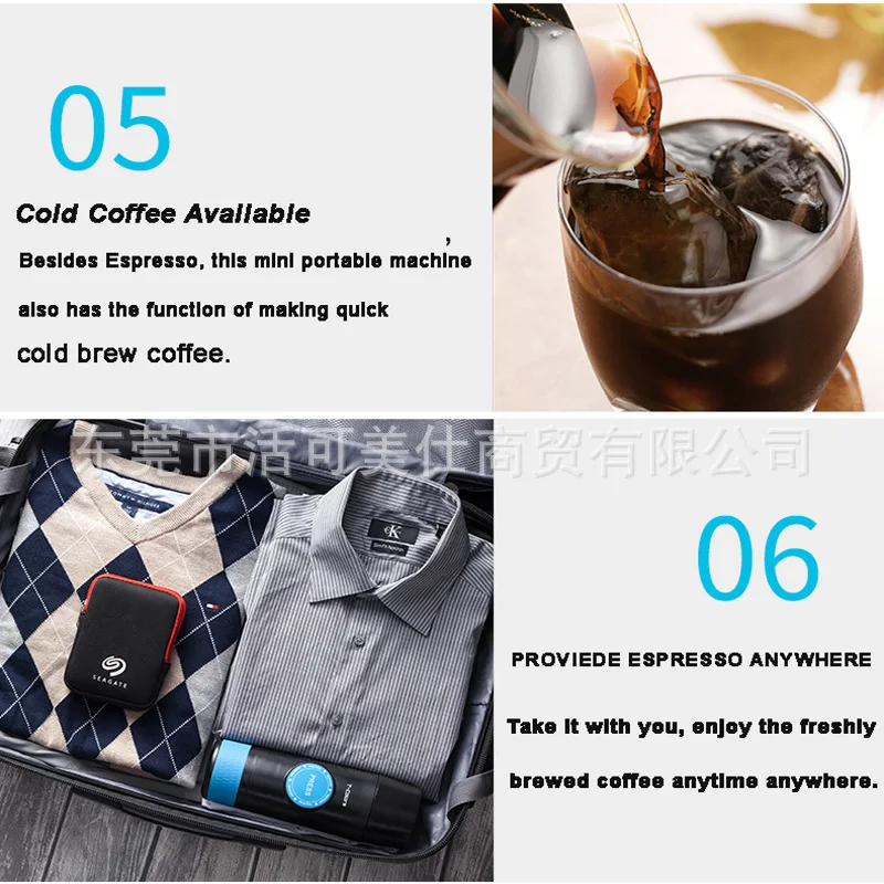 Портативная кофемашина Nespresso мини-Кофеварка горячего и холодного извлечения usb электрическая кофейная пудра и капсула для путешествий дома на открытом воздухе