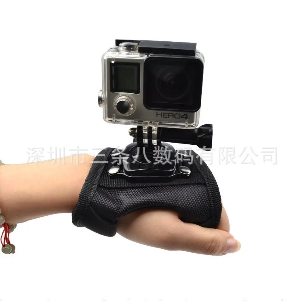 360 градусов вращающийся перчатки Подходит для GoPro Hero 3+/3/2/1 Камера фиксированный ремешок большой Size-Gp156l