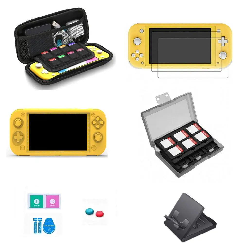 Аксессуары для Switch Lite защитный чехол для корпуса Защитная пленка для экрана, чехол для sd-карты, кронштейн для держателя для переключателя PND Lite