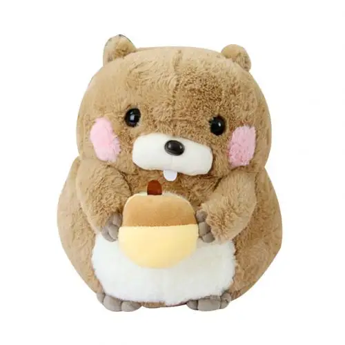 Khaki 40cm Милый хомяк еды заедк плюшевые подушки детские игрушки для детей, подарок на день рождения, декоративная сумочка цветок Забавные игрушки подарок для детей - Цвет: Khaki 40cm