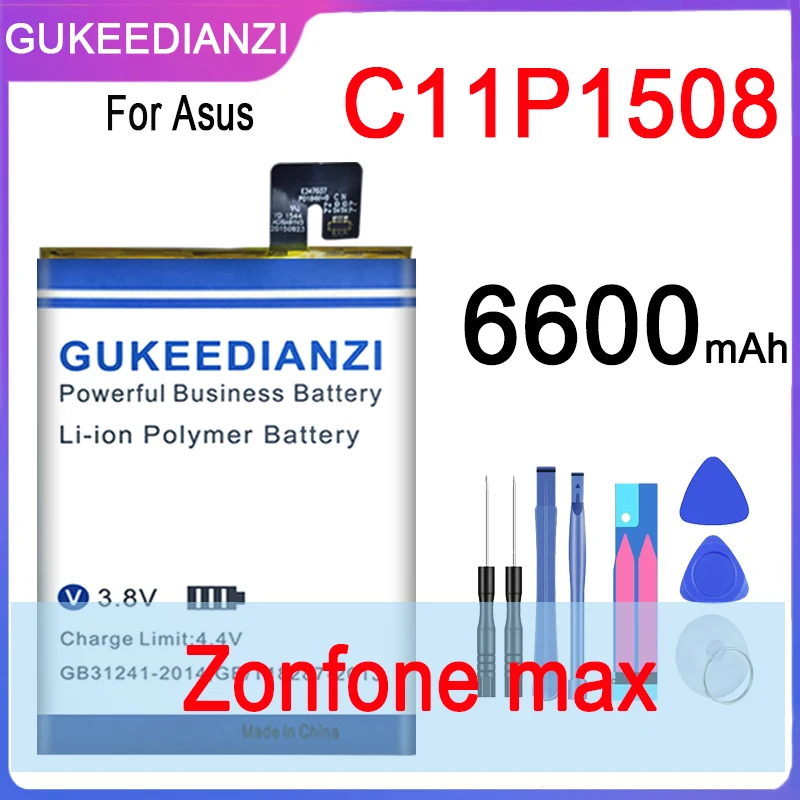 Аккумулятор большой емкости C11P1508 6600 мАч для телефона ASUS Zenfone Max ZC550KL Z010AD Z010DD Z010D Z010DA