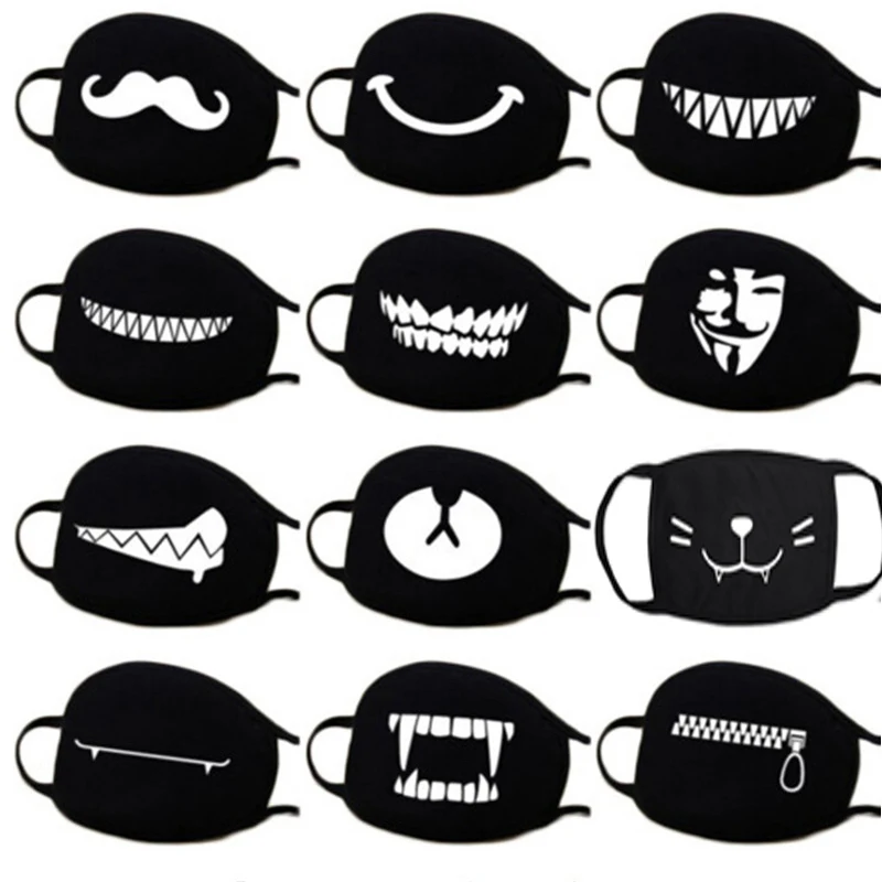 

1PC High Quality Cartoon Pop Women Men Unisex Teeth Mouth Mask Cotton Dustproof Filter Face Mask