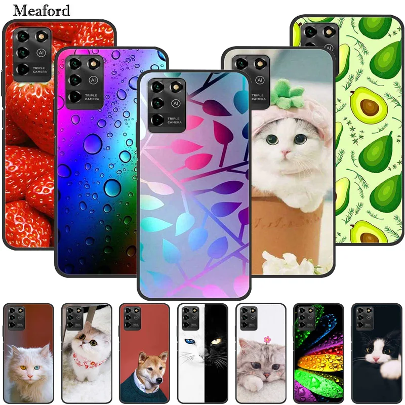 Luxury Bumper Silicone TPU Soft Phone Case with Cute Cat Design - Shockproof Coque