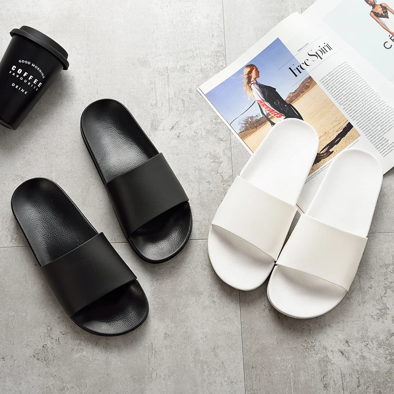 Xiaomi Youpin One Cloud/Черные тапочки; черно-белая обувь; нескользящие шлепанцы для ванной; Летние повседневные стильные вьетнамки на мягкой подошве