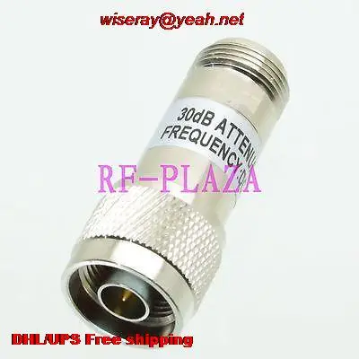 

DHL/EMS 30pcs Attenuator 2W 2 Watts 30dB N male to female DC-3.0GHZ 50ohm RF coaxial Power-attenuator-A6