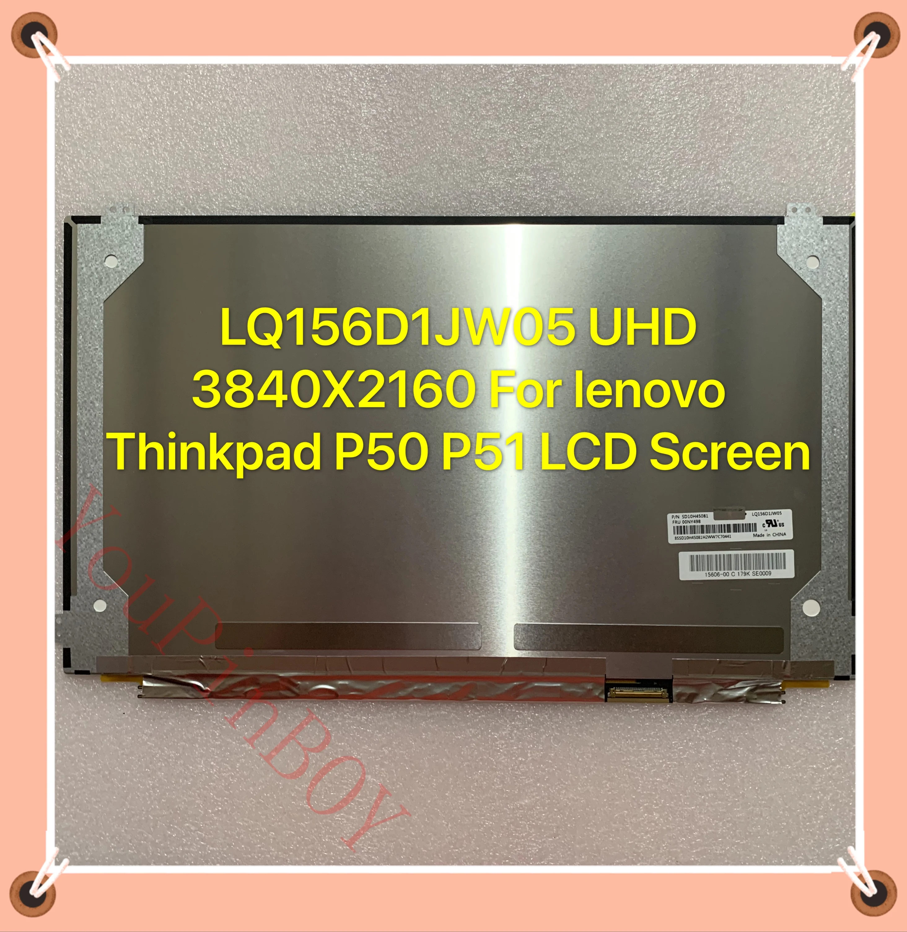 Оригинальный ЖК экран 15 6 дюйма LQ156D1JW05 для ноутбука Lenovo Thinkpad P50 P51 4K 3840 × 2160 FRU 00NY498