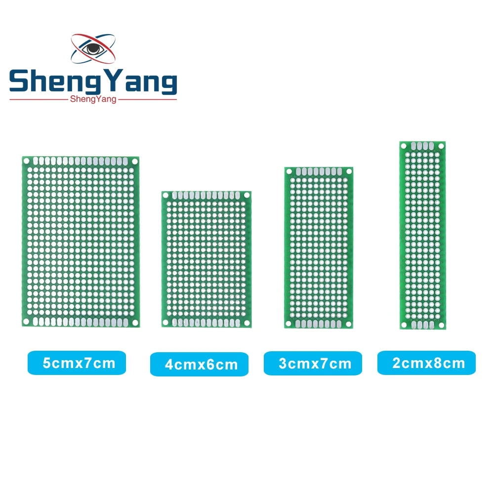 ShengYang Прямая поставка 4 шт. 5x7 4x6 3x7 2x8 см двухсторонний медный Прототип pcb