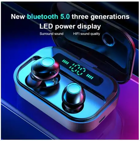 M7 TWS Bluetooth 5,0 наушники стерео беспроводные Earbus Мини HIFI Звук спортивные наушники Handsfree игровая гарнитура с микрофоном