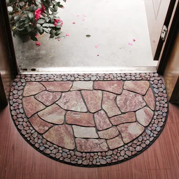 

European-style room entrance anti-slip door mat carpet rubber flocking floor mat rubbing soil foot mat durable wear-resistant