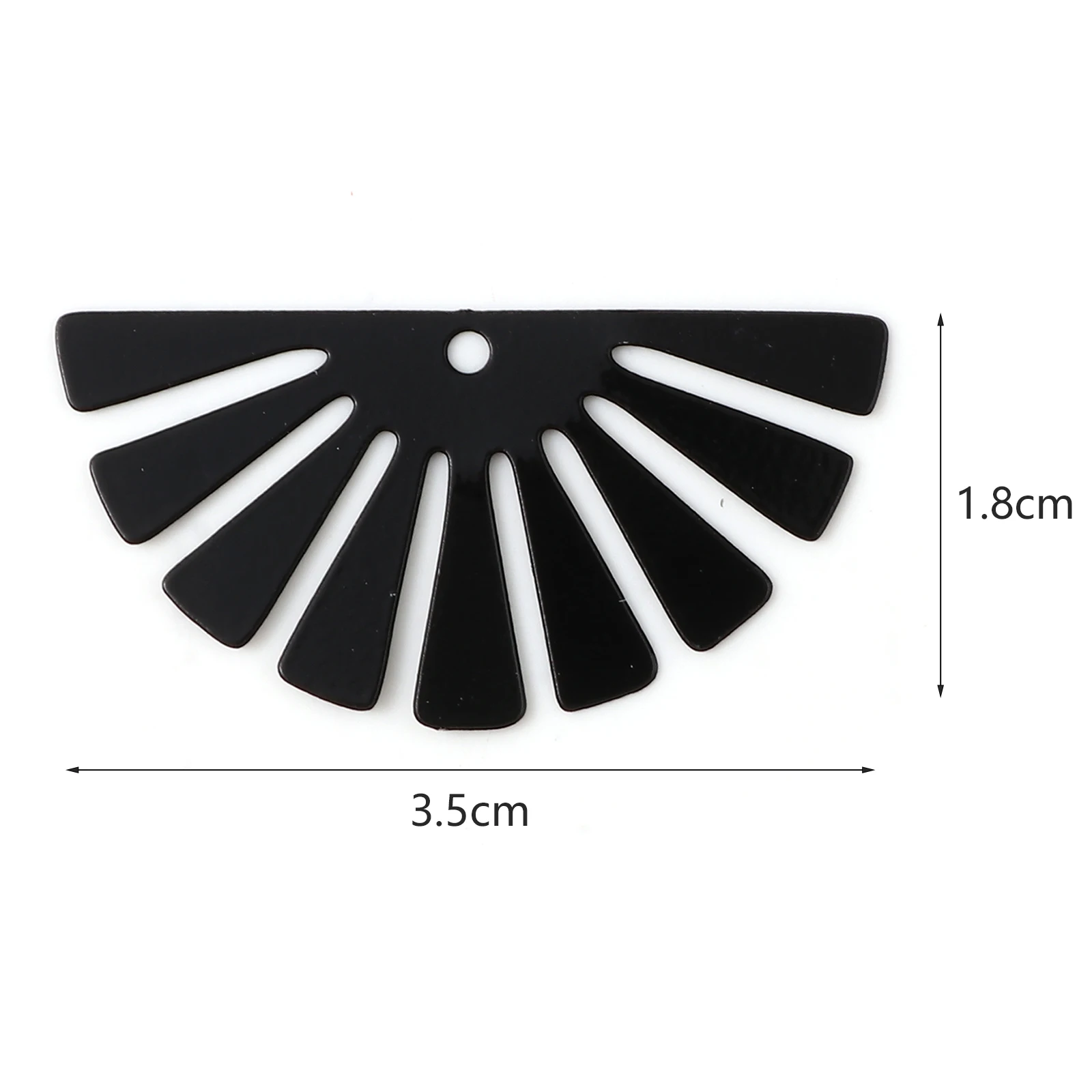 20 PCs Matel Half Round Filigree Stamping Pendants Stripe Painted Hollow Charms For DIY Jewelry Finding Accessories 3.5 x 1.8cm