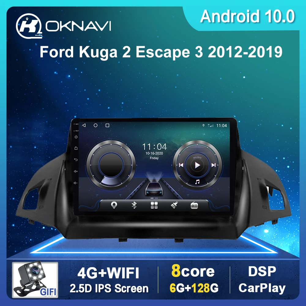 Автомагнитола 9 дюймов Android 10 0 DSP мультимедийный видеоплеер навигация GPS для Ford Kuga