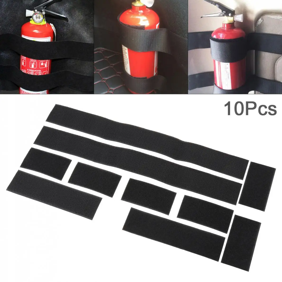 

10pcs/set Universal Paste Type Car Trunk Fire Extinguisher Storage Fixed Tape