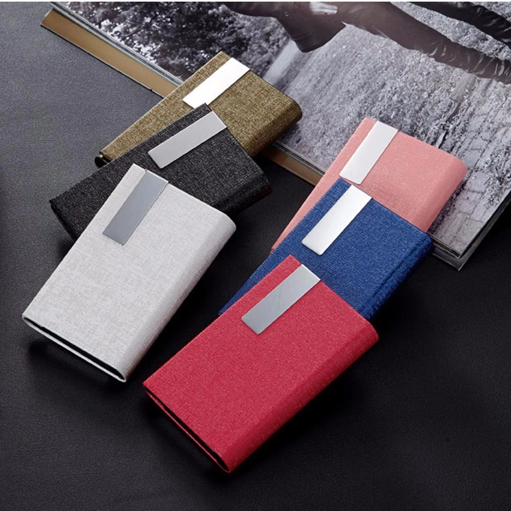 Unisex PU Leather Business Card Holder For Women ID Credit Men Fashion Professional Name Case Wallet Package Porte Carte 823
