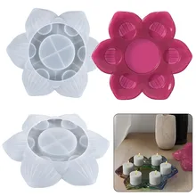

DIY Crystal Epoxy Resin Mold Flower Candle Holder Silicone Mold Home Decoration