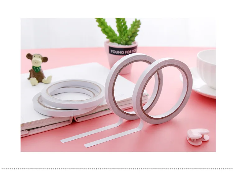 12m Double Sided Adhesive Tape 8/10/12mm cinta doble cara adhesiva White Super Strong Self-adhesive Tape DIY Crafts Stationery