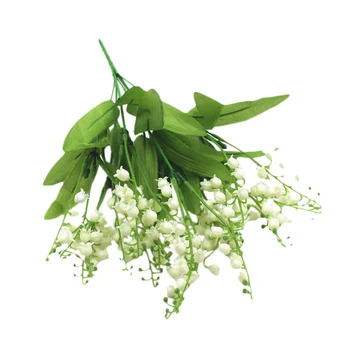 

7 Fork Bellflower Plastic Artificial Plants Green Grass Plastic Flower Plant Wedding Home Decoration Table Decors