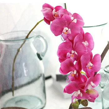 

35CM Silk Butterfly orchid Vase display artificial flowers new Year christmas decor for home wedding bridal accessories