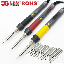 CXG ROHS RE60w/90 Вт/110 Вт ЖК-цифровой светодиодный регулируемый Электрический паяльник с европейской вилкой+ 10 шт. паяльных наконечников