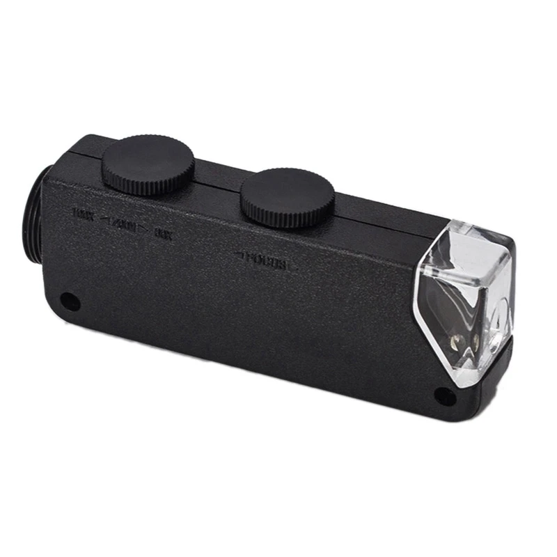 60X-100X зум фокус светодиодный с подсветкой сотовый телефон микроскоп ювелирное украшение в виде лупы оценочная Лупа с лампой для мобильного телефона клип