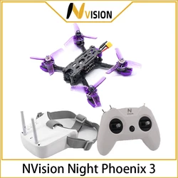 NVision TCMMRC 3 Inch FPV Night Phoenix 1607 2800kv Brushless Motor 3K Carbon Fiber with Camera for FPV Racing Mini Drone Kit