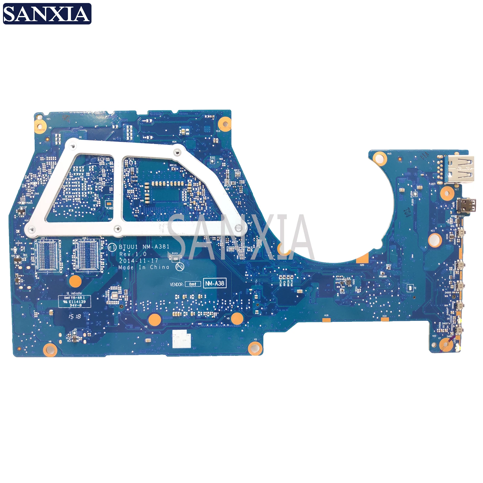 New  KEFU NM-A381 Laptop motherboard for Lenovo YOGA 3-14 original mainboard I5-5200U