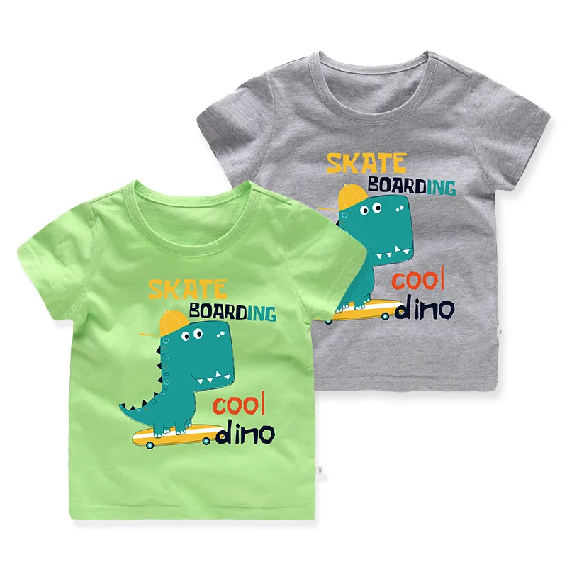

2018 Korean-style Childrenswear Dinosaur Children Summer Short Sleeve T-shirt Childrenswear a Generation of Fat Alibaba Children