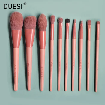 

DUESI 10psc/Set 2020 Makeup Brush Tools Set Eyeshadow Eyebrow Blush Powder Contour Highlighter Lip Beauty Make Up Brushes Kit