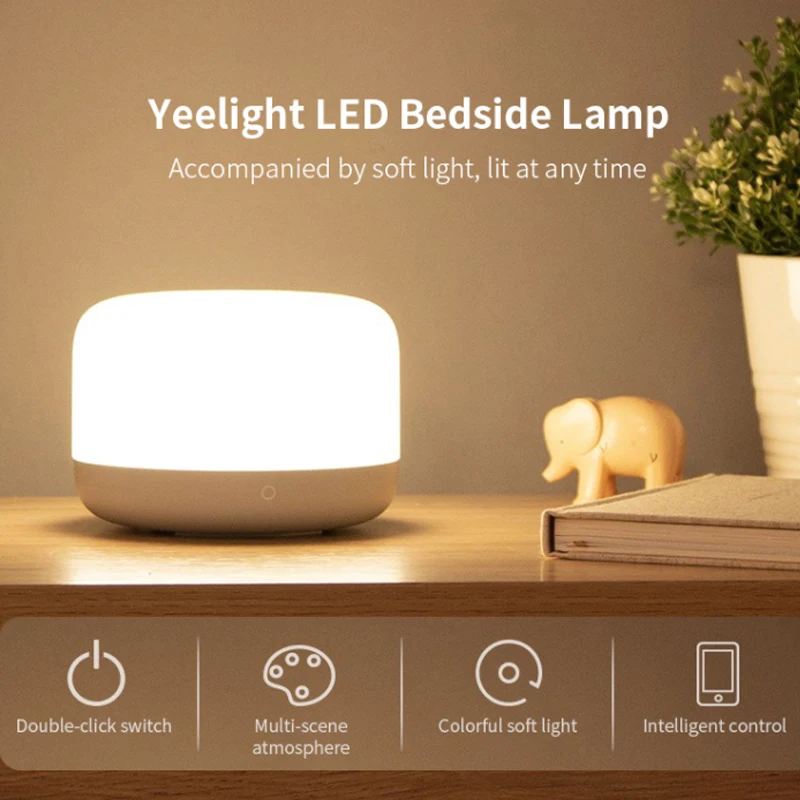 Youpin Mijia  LED Bedside Lamp Colorful Table Night Light Voice Control Bedroom Desk Lamp Led for Mihome Apple HomeKit