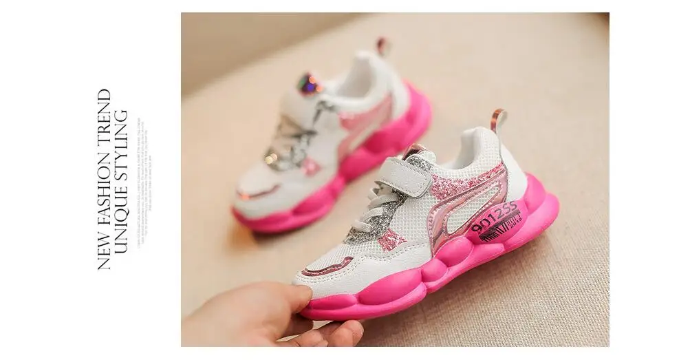 YWPENGCAI Демисезонный детская обувь, женские кроссовки Обувь с дышащей сеткой Air Повседневное спортивная обувь резиновая подошва детская обувь для девочек