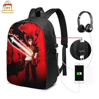 

Black Clover Backpack Black Clover Backpacks Multi Pocket Sports Bag Men's - Women's Trendy Teenage Print Bags