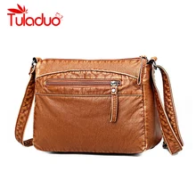 Женские сумки через плечо из промытой кожи, дамские ручные сумки, светильник через плечо, Ретро сумка, простая женская маленькая сумка через плечо, Новинка