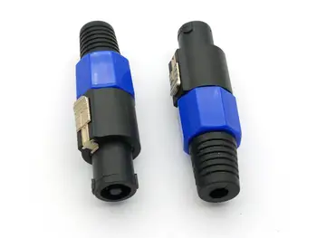 

10pcs/50pcs 4 Pin Speakon Speaker Connector Male Audio Plug BLUE