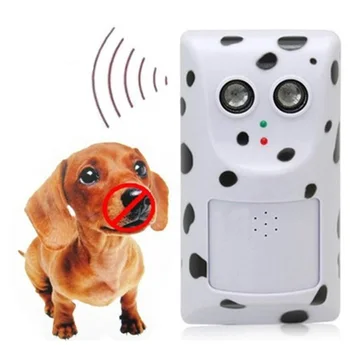 

Ultrasonic Wall Bark Stopper Pet Cat And Dog Voice-activated English Plug White Training Device For Dogs Trainer Bark
