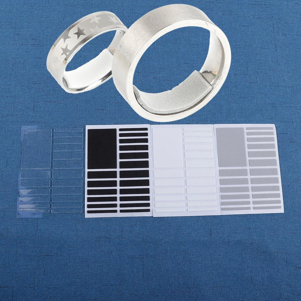 Plastic Sheet Sticker Based Ring Multi Size Adjuster Guard Tightener Reducer Convenient Jewelry Tools Parts necklace findings components