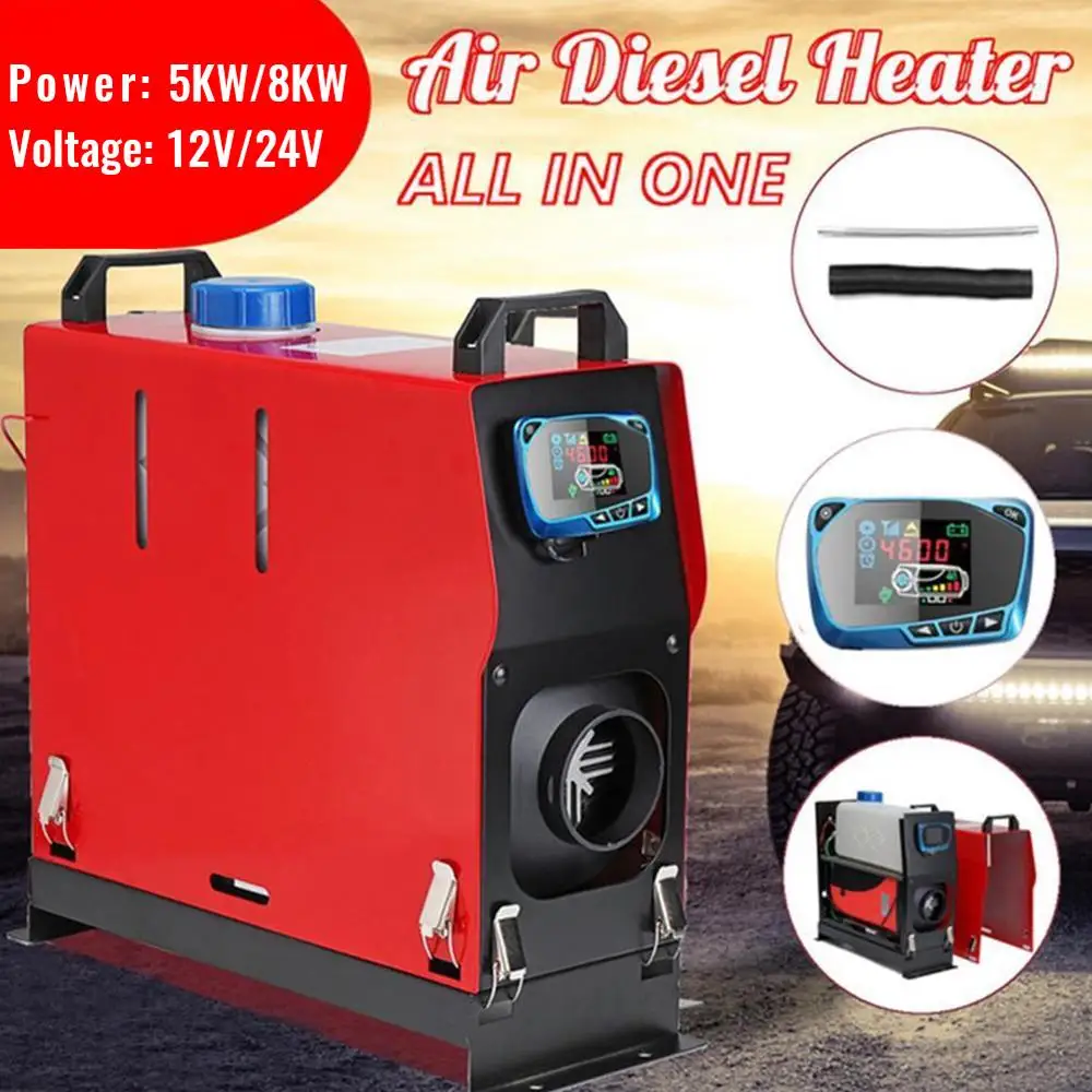 12V/24V 5/8KW Дизельный подогреватель воздуха 8000 Вт одно отверстие Все в одном ЖК