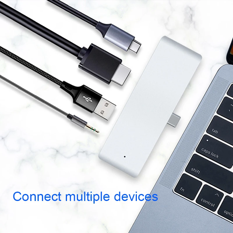 Basix USB C концентратор HDMI адаптер с USB-C PD USB 3,0 3,5 мм разъем порт usb type C док-станция для iPad Pro Macbook Pro/Air