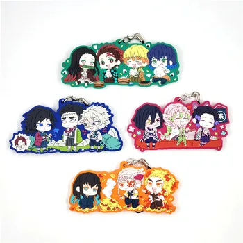 

Demon Slayer: Kimetsu no Yaiba original Japanese anime figure rubber Silicone mobile phone charms key chain strap keyring