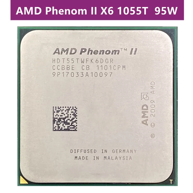 AMD Phenom - prise Six core AM3 II X6 1055T 1055 2 8 Ghz 6M 95W AM2 + 938 broches | Компьютеры и офис