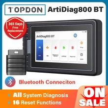 TOPDON ArtiDiag800 BT Car Diagnostic Tool Automotive Scanner Auto Scan Tools Diagnost Tools Bluetooth All System PK MK808BT