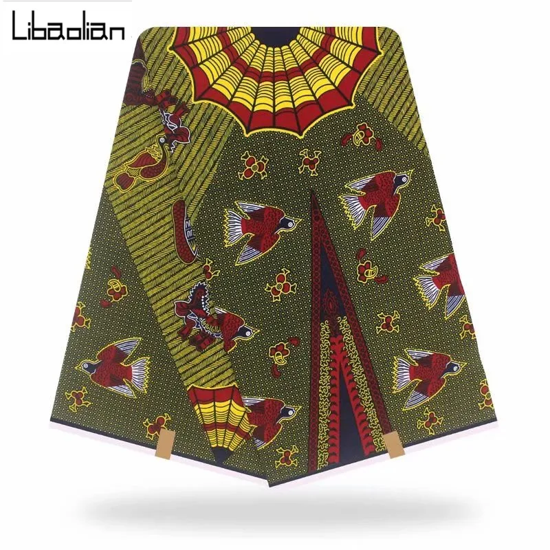 Настоящий гарантированный настоящий голландский воск, высокое качество, pagne ducth, настоящий хлопок, 6 ярдов, африканская ткань для шитья, Анкара, F911-21