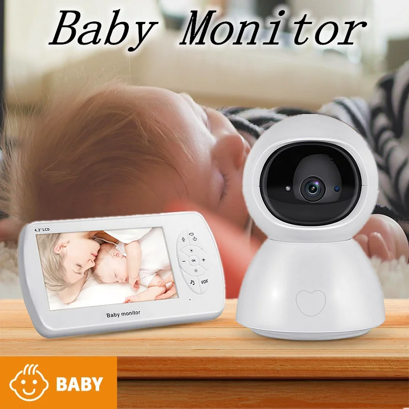 NEW 4.3 Inch Screen Baby Monitor High Resolution Infrared Night Vision Wireless Video Sleeping Remote Cam |
