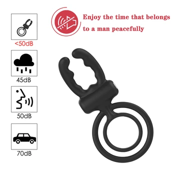 Men Penis Ring Cock Intense Clit Stimulation Silicone Tongue Vibrator Sex Shop Sex Fidget Sex Toys For Couple Women Sexules Toys 5