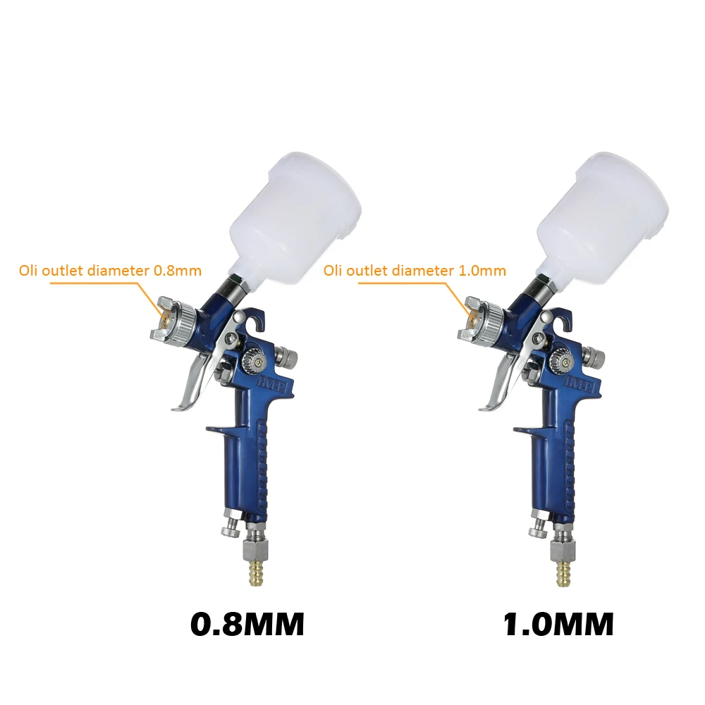 0,8 мм/1,0 мм Мини HVLP Spary пистолет Краски Аэрограф HVLP тяжести подачи воздуха для настенной автомобиля Краски ing лак для ногтей для украшения торта Краски ing распыления