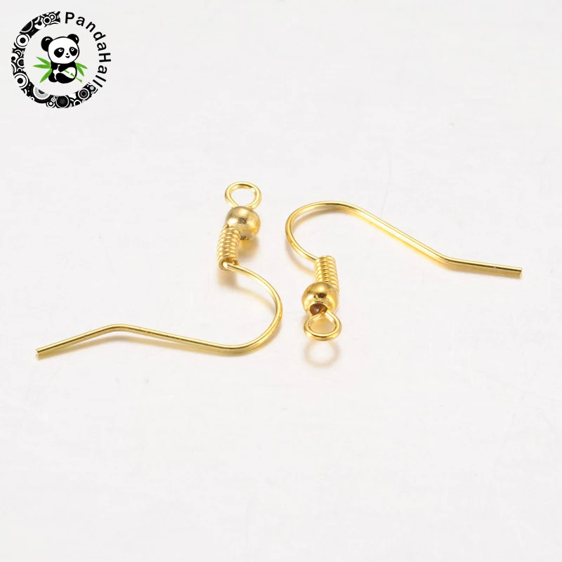 

Earring Jewelry Findings Iron Earring Hooks Diy Jewelry Making Accessories, Size: about 18mm long, 0.8mm thick