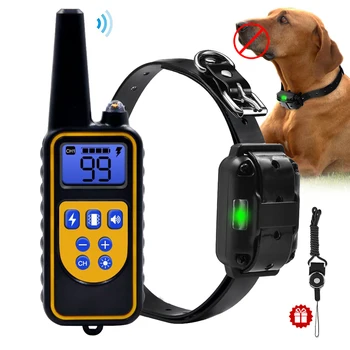 

800m Electric Dog Training Collar Pet Remote Control Waterproof Rechargeable Collars With LCD Display Beep Shock Vibration Sound