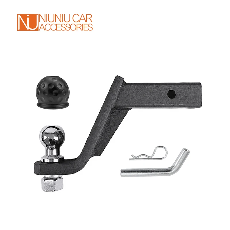 9 Inch Drop Tow Bar W/50mm 2inch Ball Cover Mount Tongue Hitch Trailer Car RV Boat Parts Accessories